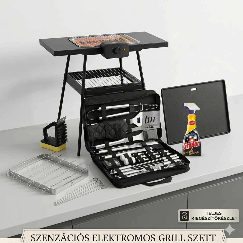 Elektromos grill szett