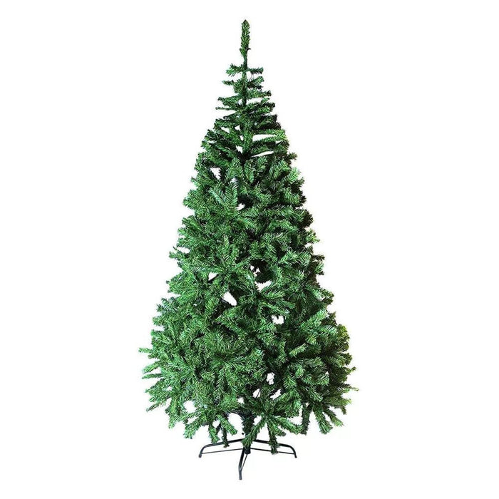 Komplett karácsony szett – 210 cm-es műfenyő + arany díszkollekció + fényfüzér + fenyőkoszorú