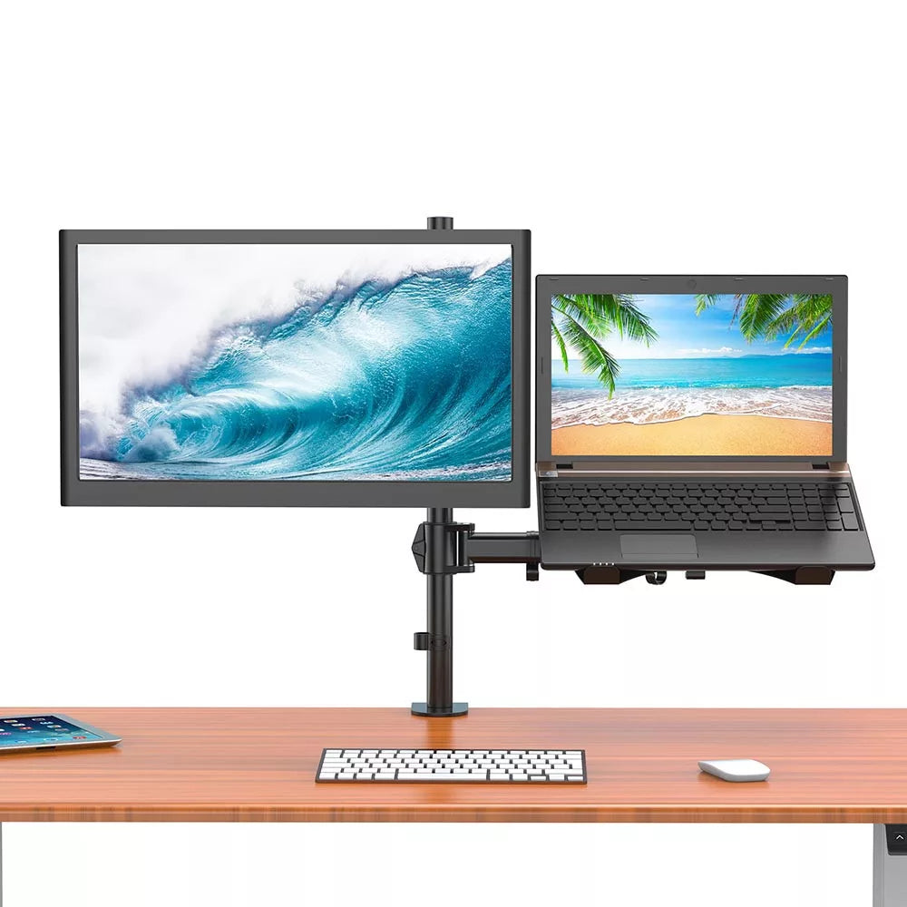 Monitor- és laptoptartó állvány kábelvezetővel – részlet